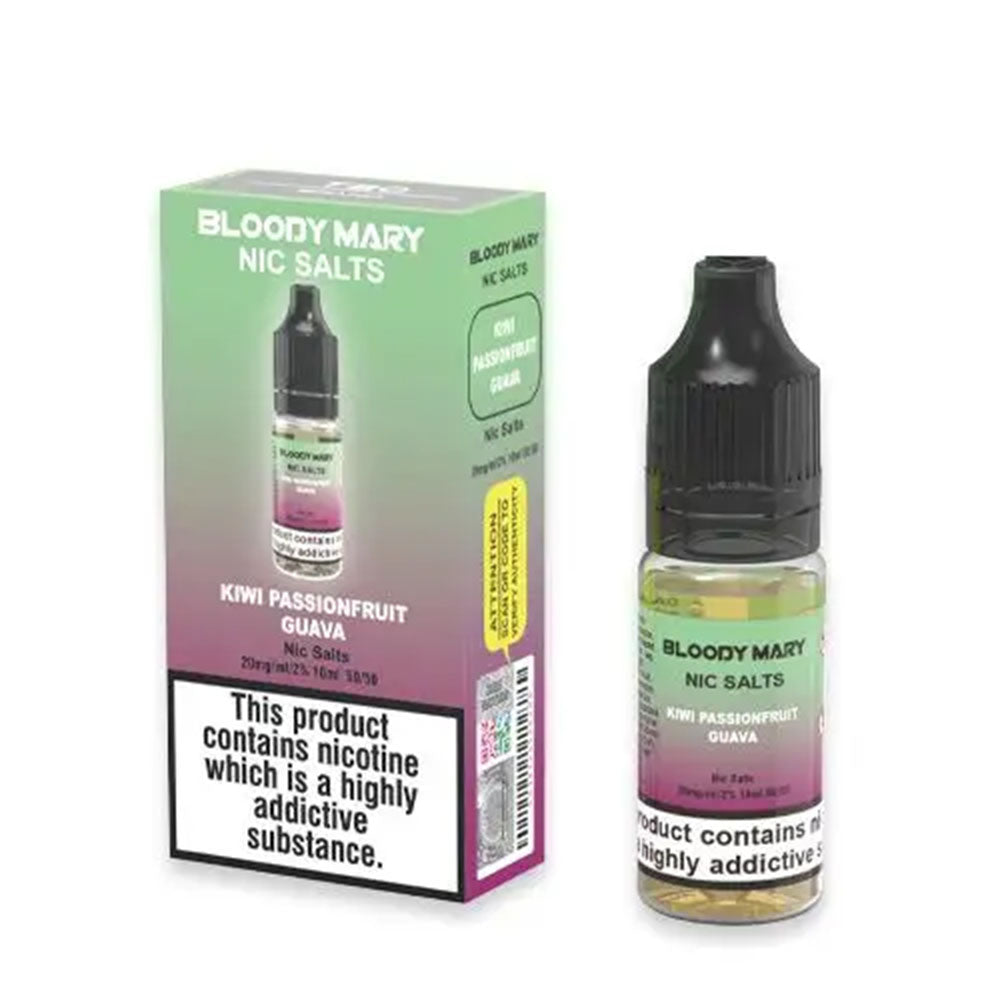 Kiwi Passion Fruit Guava Nic Salt by Bloody Mary - Nic Salts UK