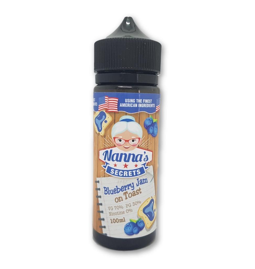 Blueberry Jam on Toast E-liquid by Nanna's Secret 50ml Shortfill