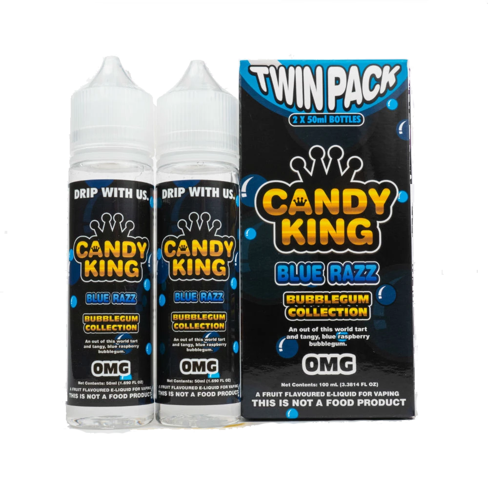 Candy King Twin Pack Bubblegum Collection Blue Razz 50ml Short Fills