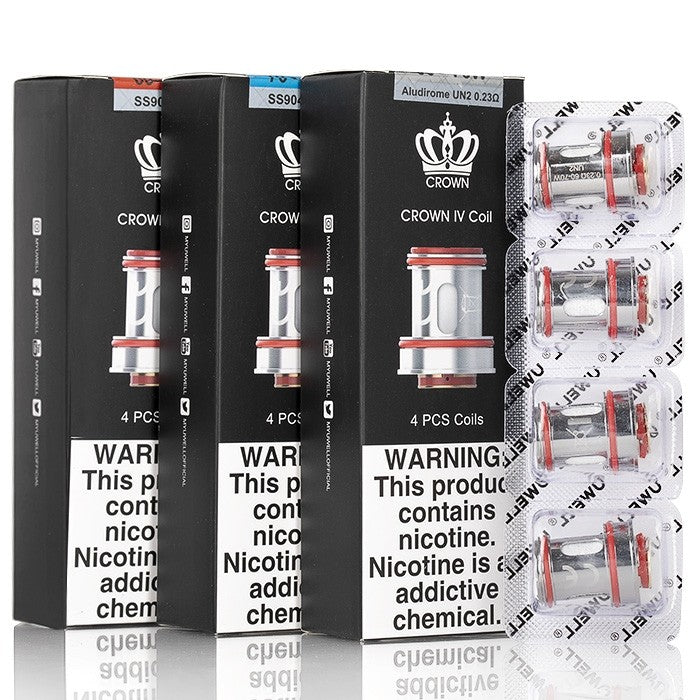 Uwell Crown Iv Coil 0.25ohm Ss304 Un1 (4 Pack)
