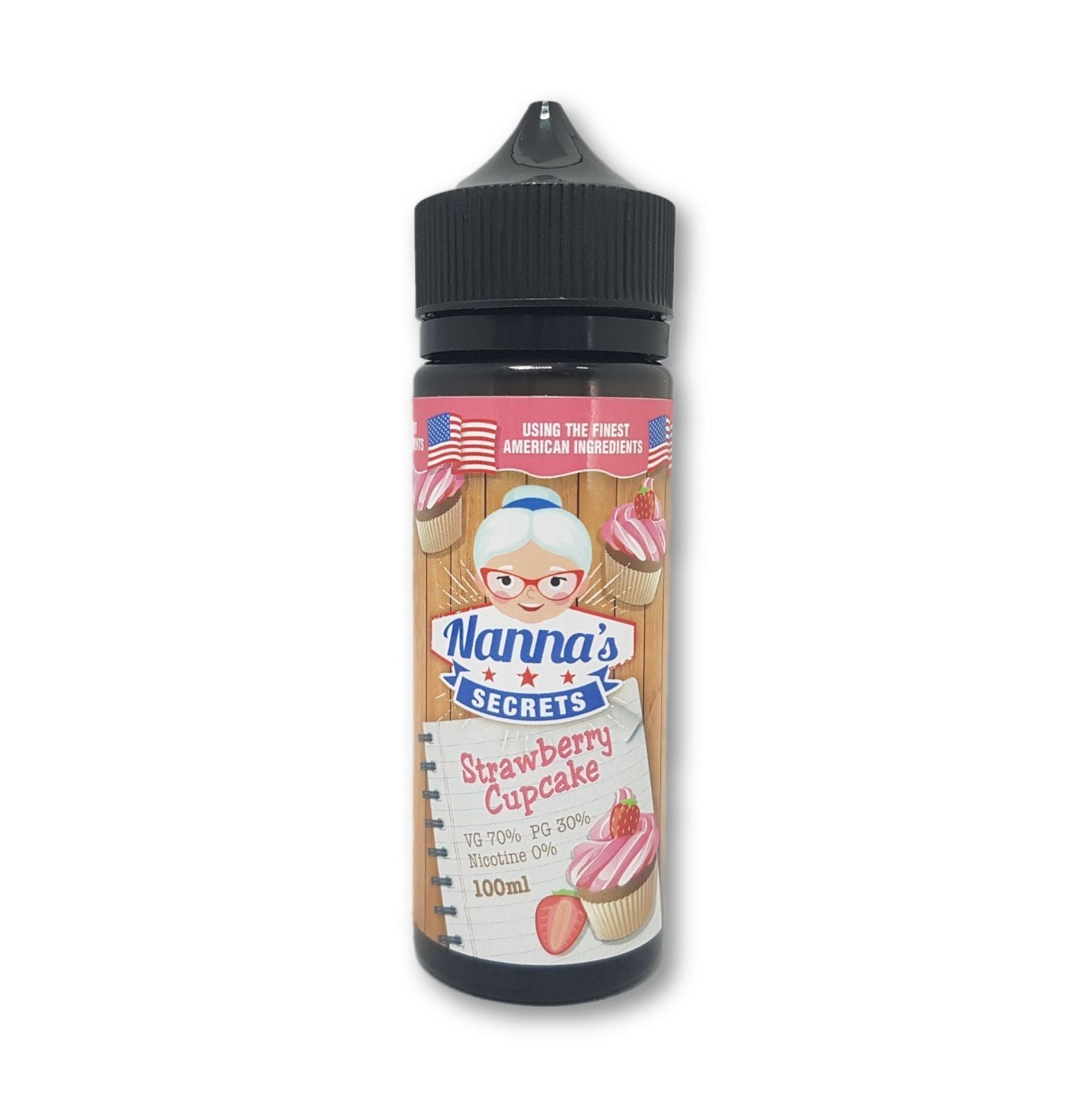 Strawberry Cupcake E-liquid by Nanna's Secret Shortfill