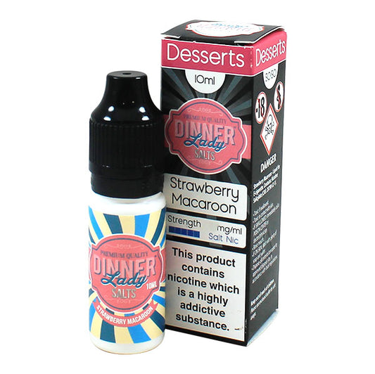 Dinner Lady Strawberry Macaroon 10ml Nic Salt