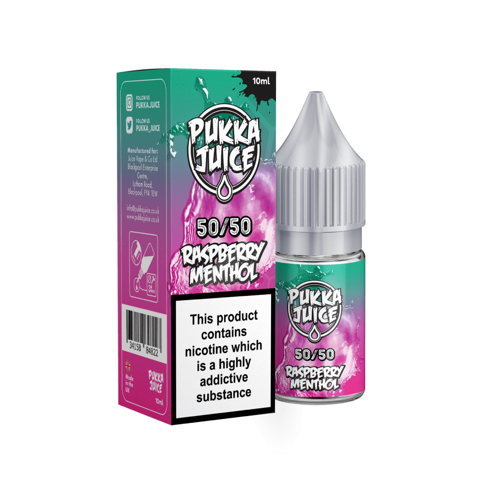 Raspberry Menthol E-Liquid by Pukka Juice 10ml-3mg
