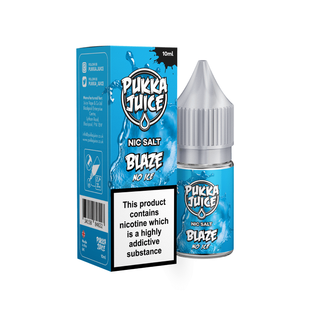 Pukka Blaze No Ice Nic Salt by Pukka Juice - Shortfills UK
