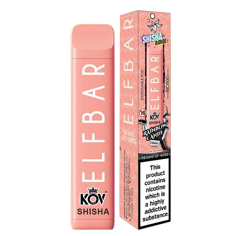 Elf Bar NC600 Shisha Disposable Vape Device - Rainbow Candy