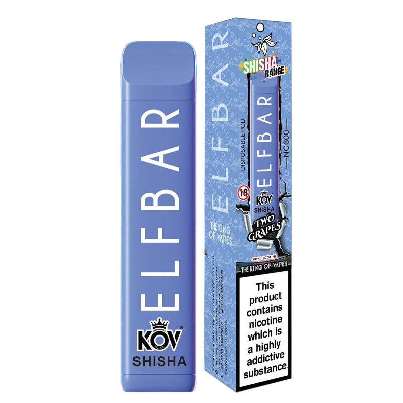 Elf Bar NC600 Shisha Disposable Vape Device - Two Grapes