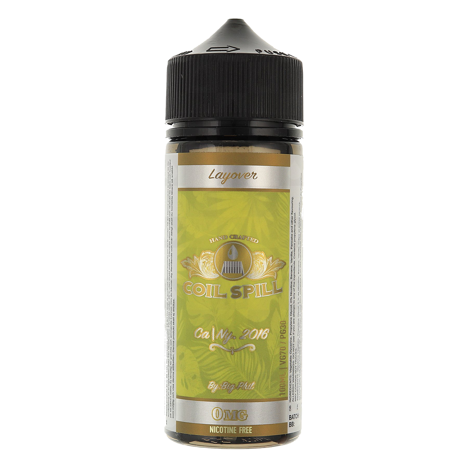 Layover E-liquid by Coil Spill 100ml Short Fill