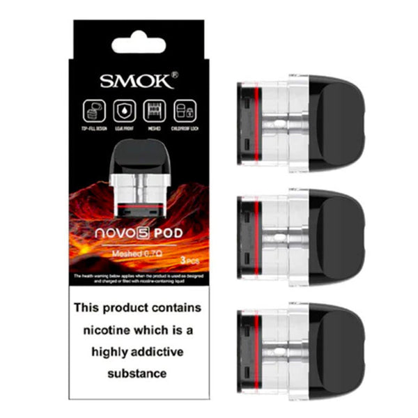 SMOK Novo 5 Replacement Pod Cartridge 2ml/3pcs Vapor Shop Direct SMOK Novo 5 Replacement Pod Cartridge 2ml/3pcs Vapor Shop Direct
