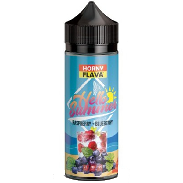 Hello Summer Raspberry Blueberry by Horny Flava 100ml Short Fill