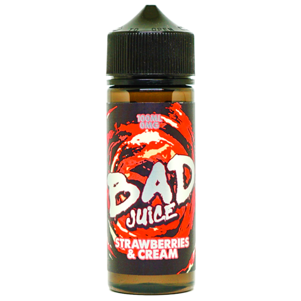 Bad Juice Strawberries & Cream 0mg 100ml Short Fill E-Liquid