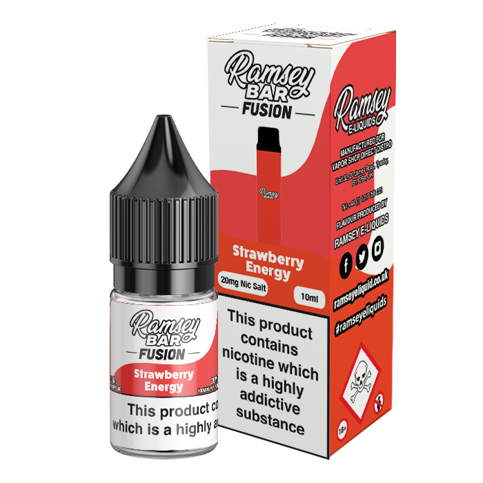 Ramsey Bar Fusion Strawberry Energy 10ml Nic Salt-10mg