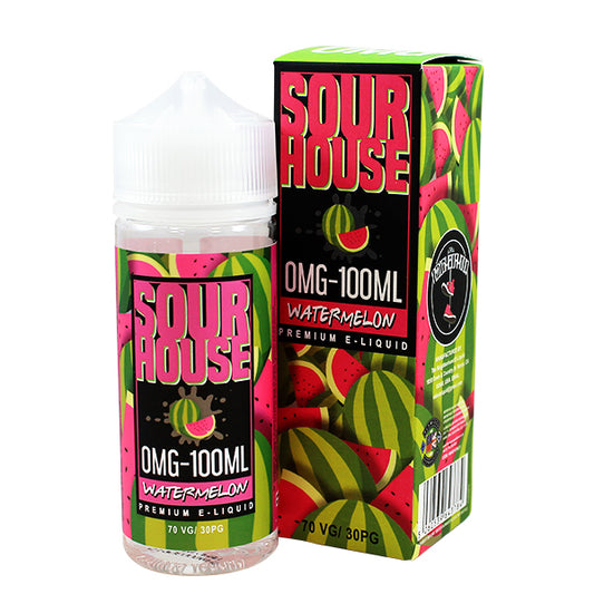 Sour Watermelon E-liquid by Sour House 100ml Shortfill
